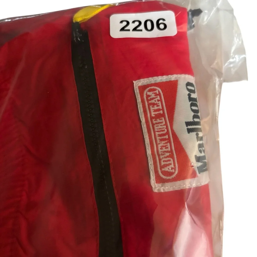 VTG 90s Marlboro Nylon‎ Jogger track pants Red Mens XL essential Streetwear
